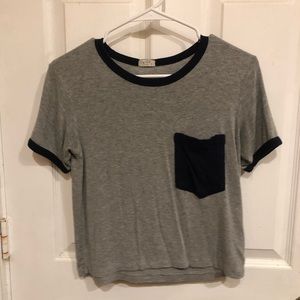 John Galt gray and Navy tshirt from brandy